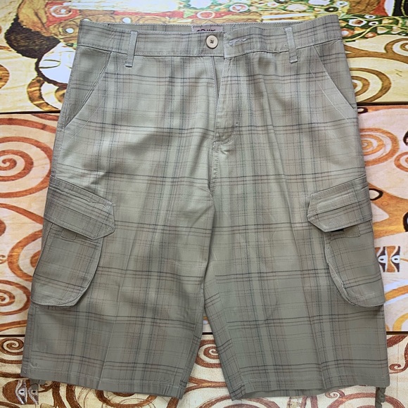 GS115 Other - GS115 Men Regular Fit Cargo Walking Shorts Size 36 Waist Color Beige